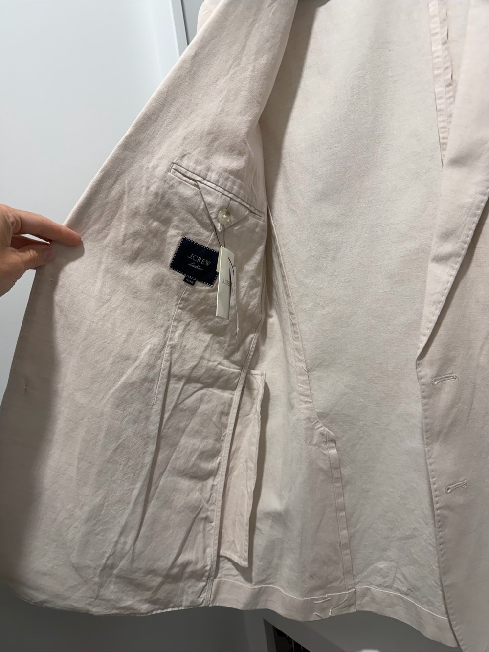 J. Crew Ludlow Slim-fit unstructured suit jacket Irish cotton-linen blend AU428 - Picture 8 of 14